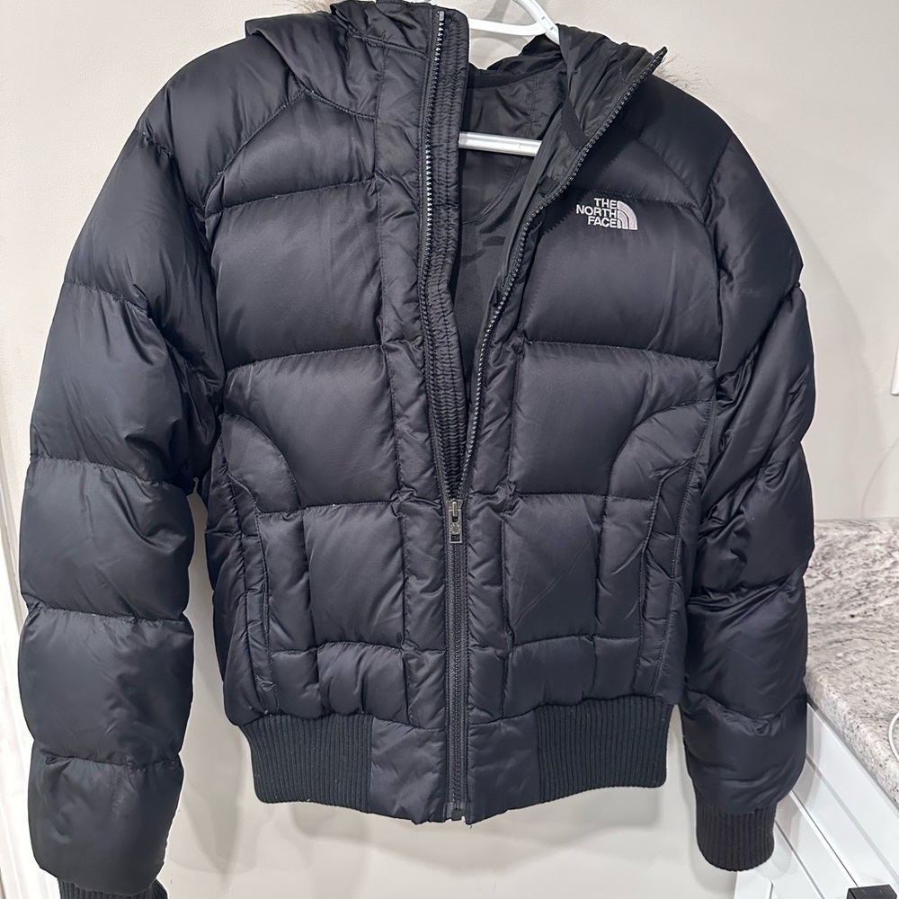 The North Face Women's Black Jacket with Logo Label